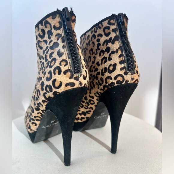 Aldo High Heel Leopard Print Boots - Size 6 - Picture 3 of 3